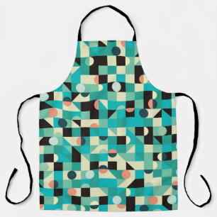 Vintage pattern with triangles and circles. apron