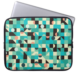 Vintage pattern with triangles and circles. laptop sleeve