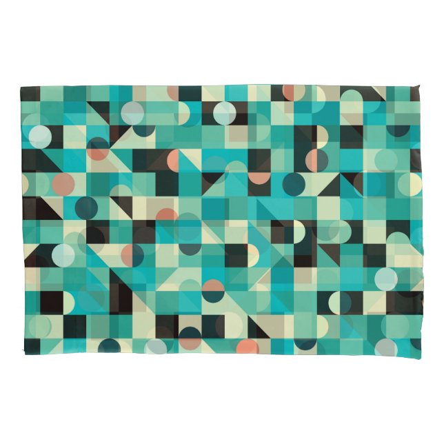 Vintage pattern with triangles and circles. pillowcase (Front)