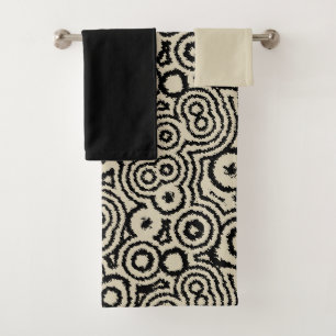Vintage patterns bath towel set