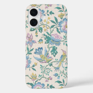 Vintage Patterns for Purple Flower & Birds iPhone 16 Case