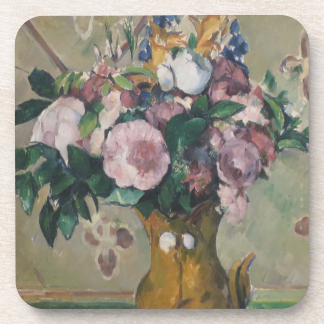 Vintage Paul Cezanne Vase of Flowers Coaster (Front)