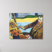Vintage Paul Gauguin Van Gogh Painting Sunflowers 