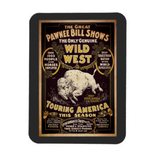 Vintage Pawnee Bill Wild West Show Magnet