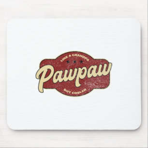 Vintage Pawpaw Like A Grandpa But Cooler - Grandpa Mouse Mat