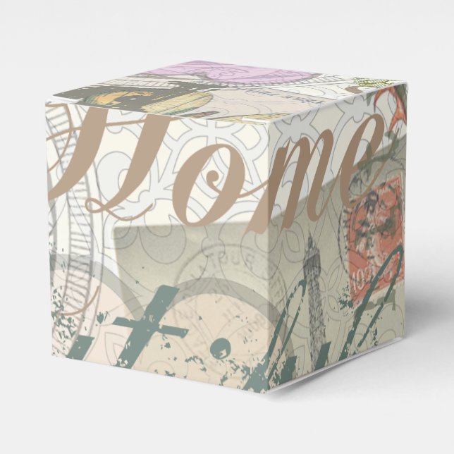 Vintage Peace Home Beautiful Love Favour Box (Front Side)