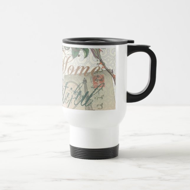 Vintage Peace Home Beautiful Love Travel Mug (Right)