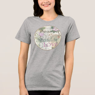 Vintage Peace Home Beautiful Love Tri-Blend Shirt