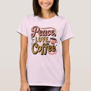 Vintage peace love coffee T-Shirt