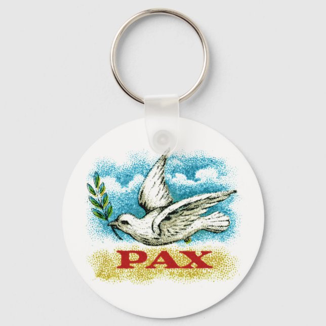 Vintage Peace on Earth Key Ring (Front)