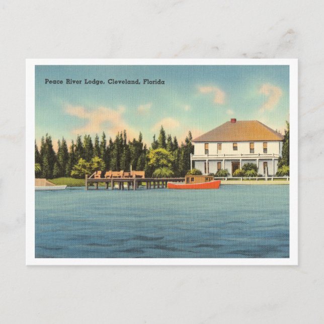 Vintage Peace River, Florida Postcard (Front)