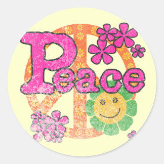 Vintage Peace T-shirts and Gifts Classic Round Sticker