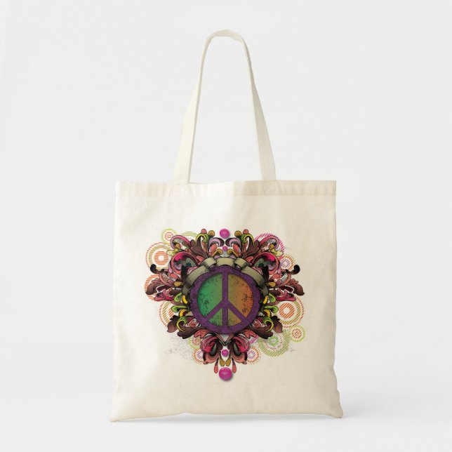Vintage Peace Tote (Front)