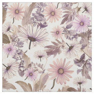 Vintage Peach And Pink Floral  Fabric