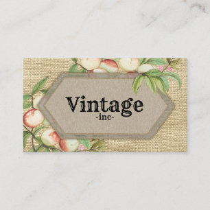 Vintage Peach Farmstand Business Card