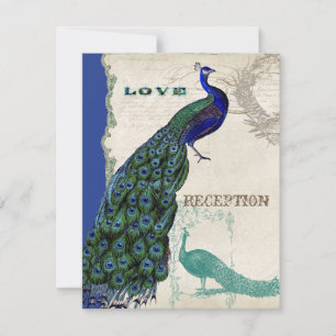 Vintage Peacock 5 - Formal Wedding Invitation