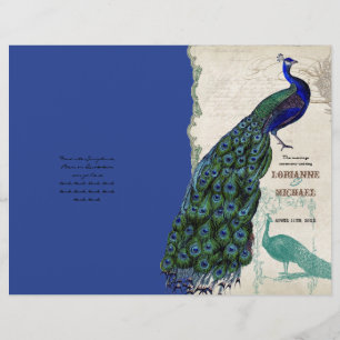 Vintage Peacock 5 - Formal Wedding Program