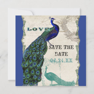 Vintage Peacock 5 - Save the Date