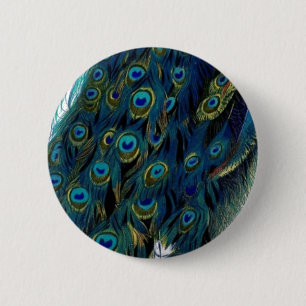 Vintage Peacock 6 Cm Round Badge