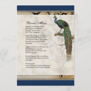 Vintage Peacock 6 Music Notes Candelabra Swirl