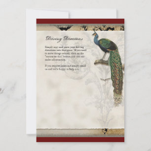 Vintage Peacock 6 - Wedding Invitation