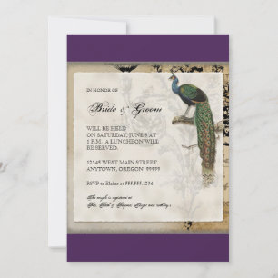 Vintage Peacock 6 - Wedding Invitation