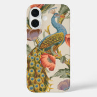 Vintage peacock bird