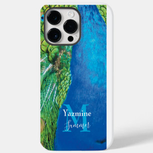 Vintage Peacock Blue Green Tones iPhone 14 Pro Max Case