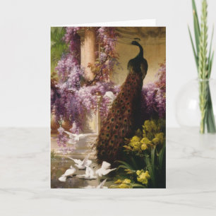 Vintage Peacock Card
