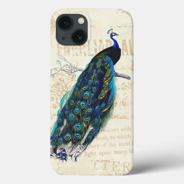 Vintage Peacock Case-Mate iPhone Case (Back)