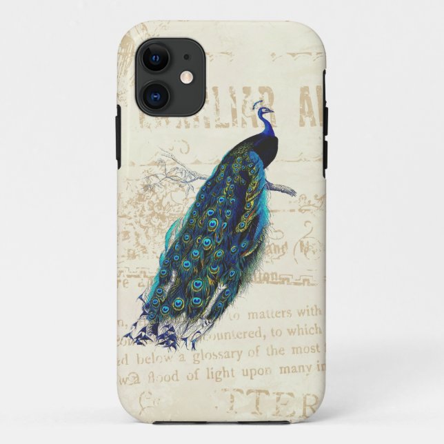 Vintage Peacock Case-Mate iPhone Case (Back)