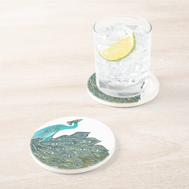 Vintage Peacock Coasters (Side)