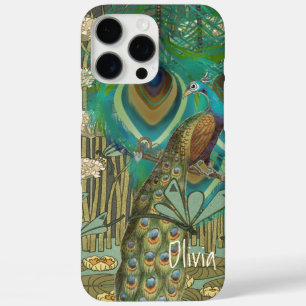 Vintage Peacock Dragonflies and Lilypads iPhone 16 Pro Max Case