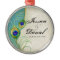 Vintage Peacock & Etchings Christmas Ornament