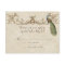 Vintage Peacock & Etchings Wedding RSVP Card