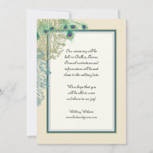 Vintage Peacock, Feathers n Etchings Save the Date