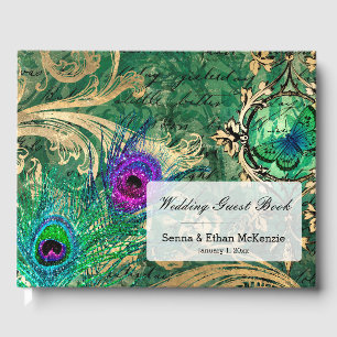 Vintage Peacock for all occasions Guest Book