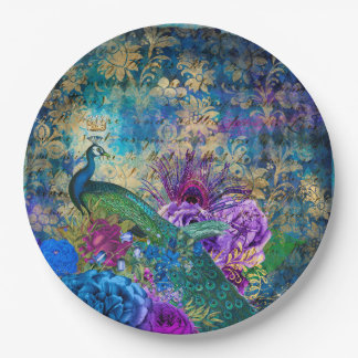 Vintage Peacock for all occasions Paper Plate