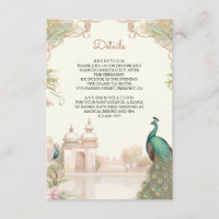 Vintage Peacock Indian Palace Wedding Details