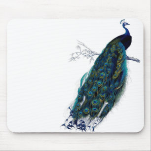 Vintage Peacock Mouse Mat