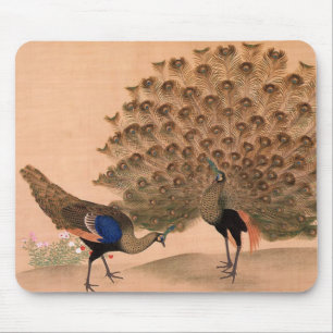 Vintage Peacock Mouse Mat