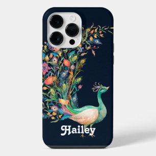 Vintage Peacock Name iPhone / iPad case