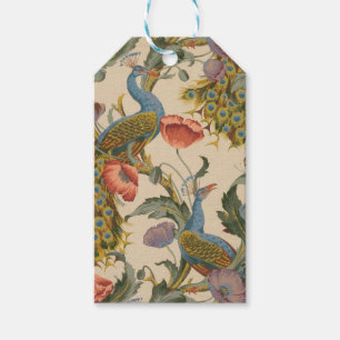 Vintage Peacock Pattern Colourful Art Gift Tags