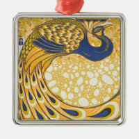 Vintage Peacock Poster Art Nouveau