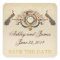 Vintage Peacock Save the Date Stickers