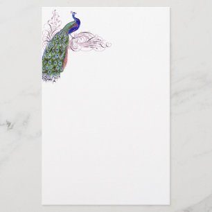 Vintage Peacock Stationery