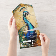 Vintage peacock theme wedding dinner rehearsal