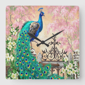 Vintage Peacock Wall Clock