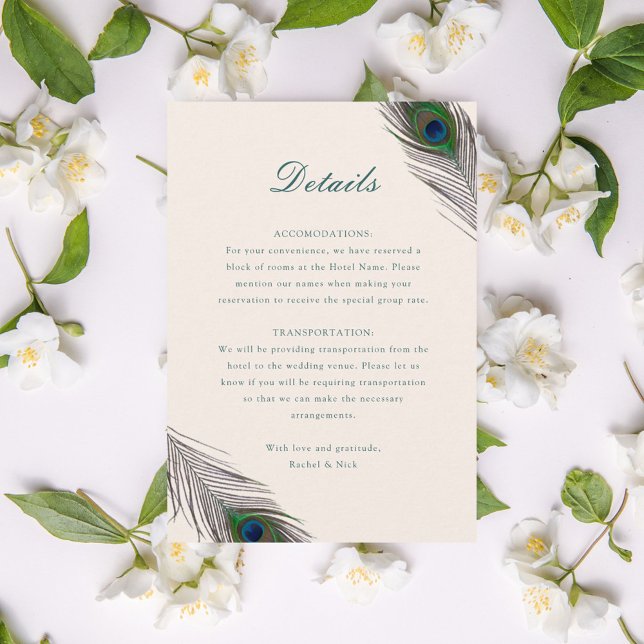 Vintage Peacock Wedding Insert (Creator Uploaded)