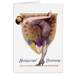 Vintage Peacock Woman Flapper Pretty